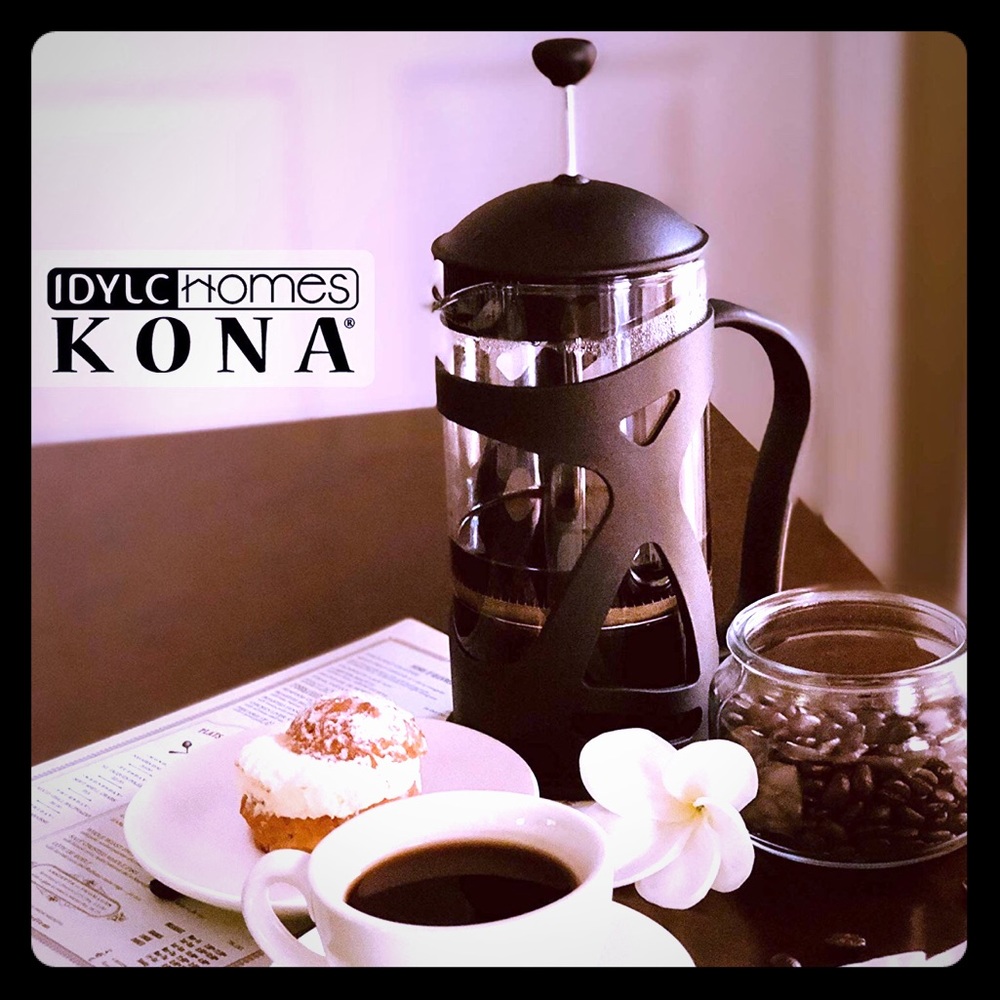 NIB☕️LARGE KONA French Press Yummy 😋 #NeverOpened